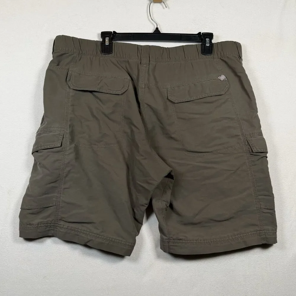 The North Face Cargo Shorts Mens XL Green Outdoor Hiking Belted Utility 10”